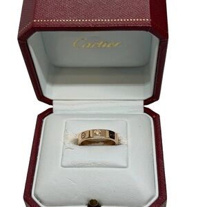 Cartier Rose Gold Band with Diamond Accent